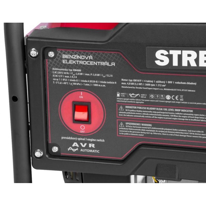 ELEKTROCENTRÁLA KM2500-A, 2,3/2.1 KW, BENZÍNOVÁ - GENERÁTOR - JEDNOFÁZOVÉ CENTRÁLY - ELEKTROCENTRÁLY