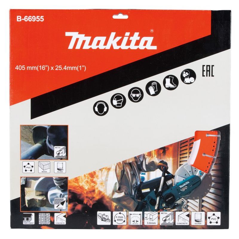 MAKITA B-66955 - KOTOUČ ŘEZNÝ DIAMANTOVÝ RESCUEFORCE 405X3.6X25.4MM STOP - NEROZŘAZENO - MAKITA-SHOP