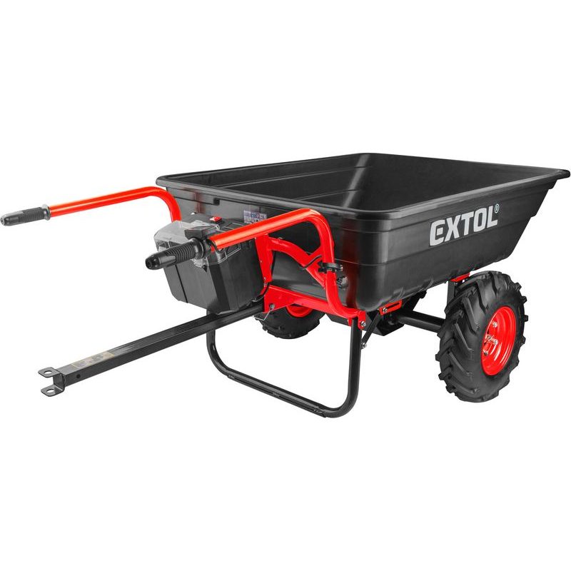 EXTOL PREMIUM DVOUKOLÁK NÁKLADNÍ S PŘEVODOVKOU AKU, 400KG, 225L, 40V LI-ION, 6AH, 8891592 - AKU KOLEČKA, MOTÚČKA - STAVEBNÍ TECHNIKA