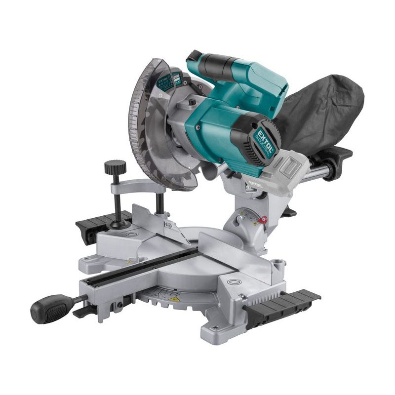 EXTOL INDUSTRIAL PILA POKOSOVÁ 185MM AKU S LASEREM SHARE20V, BRUSHLESS, 20V LI-ION, BEZ BATERIE A NABÍJEČKY, 8791827 - AKU POKOSOVÉ PILY (KAPOVACÍ) - AKU NÁŘADÍ