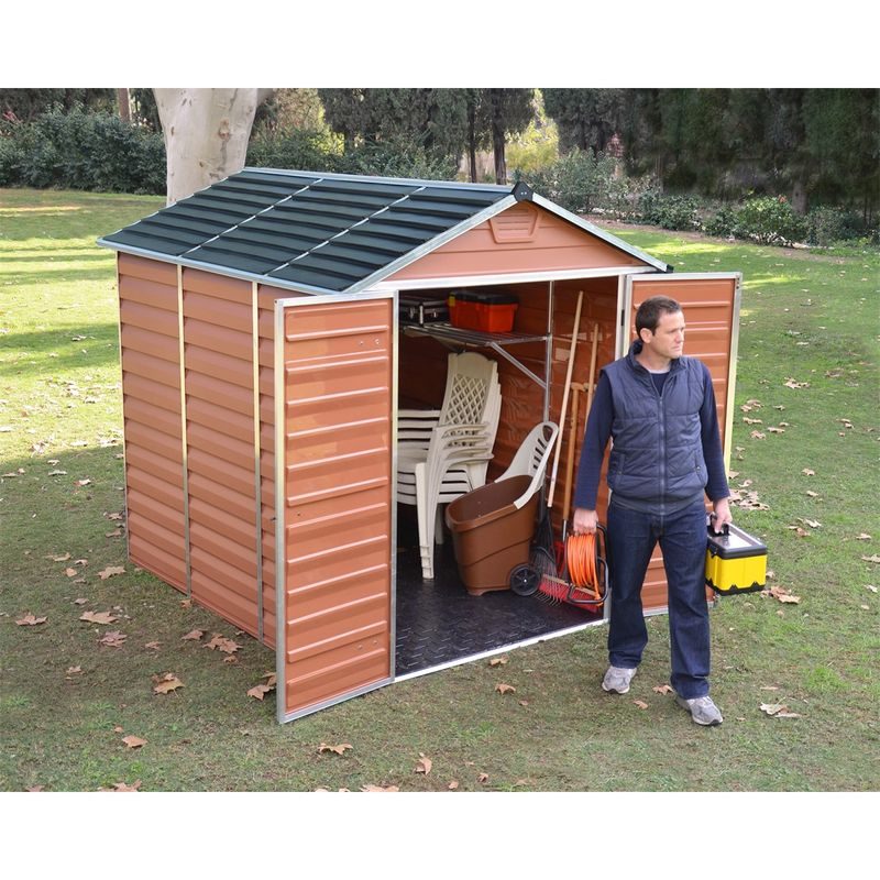 PALRAM - CANOPIA SKYLIGHT 6X8 HNĚDÝ ZAHRADNÍ DOMEK - ZAHRADNÍ DOMKY - DŮM A DOMÁCNOST, ELEKTRO..