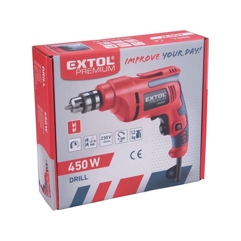 EXTOL PREMIUM VRTAČKA, 450W, 8890001 - BEZPŘÍKLEPOVÉ VRTAČKY - ELEKTRICKÉ NÁŘADÍ