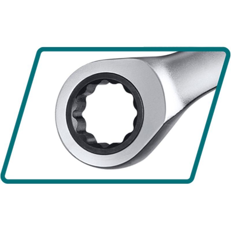 TOTAL KLÍČE RÁČNOVÉ OČKOPLOCHÉ, SADA 6KS, 8-17MM, INDUSTRIAL, THT102RK566 - KLÍČE OČKO-RÁČNA/OTEVŘENÝ - RUČNÍ NÁŘADÍ