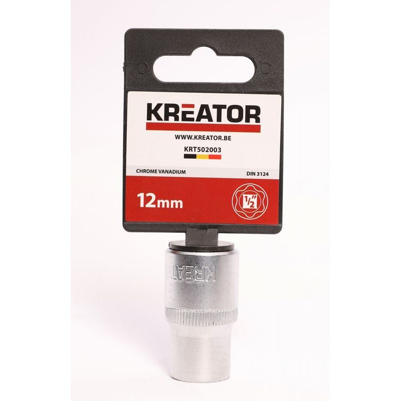 KREATOR KRT502003 1/2" NÁSTRČNÁ HLAVICE (OŘECH) 12MM - NÁSTRČNÉ HLAVICE, OŘECHY - RUČNÍ NÁŘADÍ
