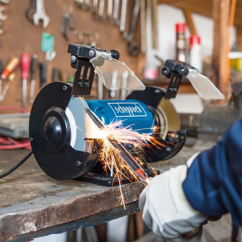 SCHEPPACH SM 150 LB DVOUKOTOUČOVÁ BRUSKA ( KOTOUČ / KARTÁČ ) - DVOUKOTOUČOVÉ BRUSKY - ELEKTRICKÉ NÁŘADÍ