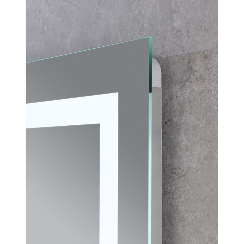 KOUPELNOVÉ ZRCADLO S LED OSVĚTLENÍM, PROTIZAMLŽOVACÍ FUNKCÍ A REGULACÍ JASU, MR07-50×80 HARD | MR07-50×80 HARD PROCRAFT - ZRCADLA - SANITA