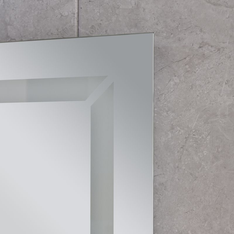 KOUPELNOVÉ ZRCADLO S LED OSVĚTLENÍM, PROTIZAMLŽOVACÍ FUNKCÍ A REGULACÍ JASU, MR01-80×60 LIGHT | MR01-80×60 LIGHT PROCRAFT - ZRCADLA - SANITA