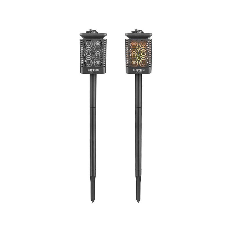 EXTOL LIGHT POCHODEŇ LED S PLAMENEM, SOLÁRNÍ NABÍJENÍ, 12X LED, 43133 - LED SVĚTLA - SVÍTIDLA