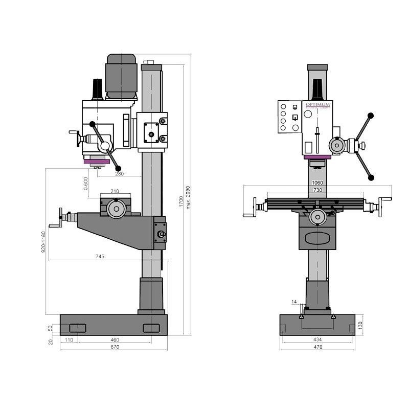 SLOUPOVÁ PŘEVODOVÁ VRTAČKA OPTIDRILL DH 40 CT - STOLNÍ SLOUPOVÉ VRTAČKY - ELEKTRICKÉ NÁŘADÍ