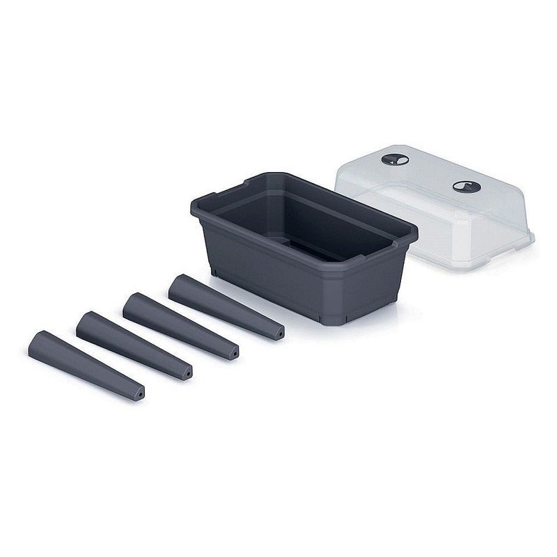 SADBOVAČ VYSOKÝ RESPANA PLANTER ECOLINE SET ANTRACIT 59,6CM - PAŘENIŠTĚ A SADBOVAČE - ZAHRADA