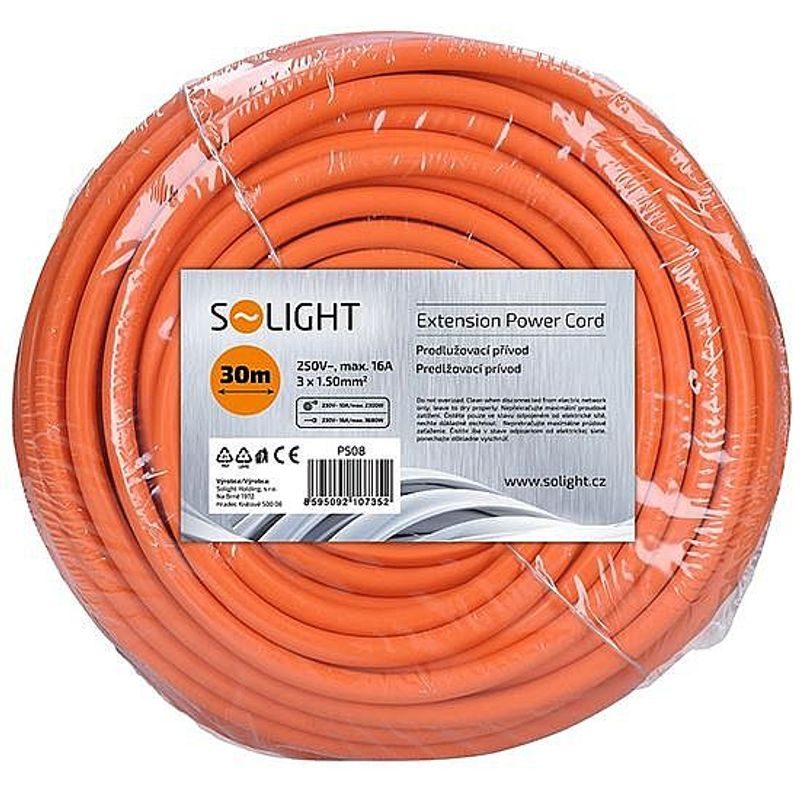 PRODLUŽOVACÍ PŘÍVOD 1Z, 3X1,5MM2, ORANŽOVÝ, 30M - PRODLUŽOVACÍ KABELY - PŘÍSLUŠENSTVÍ