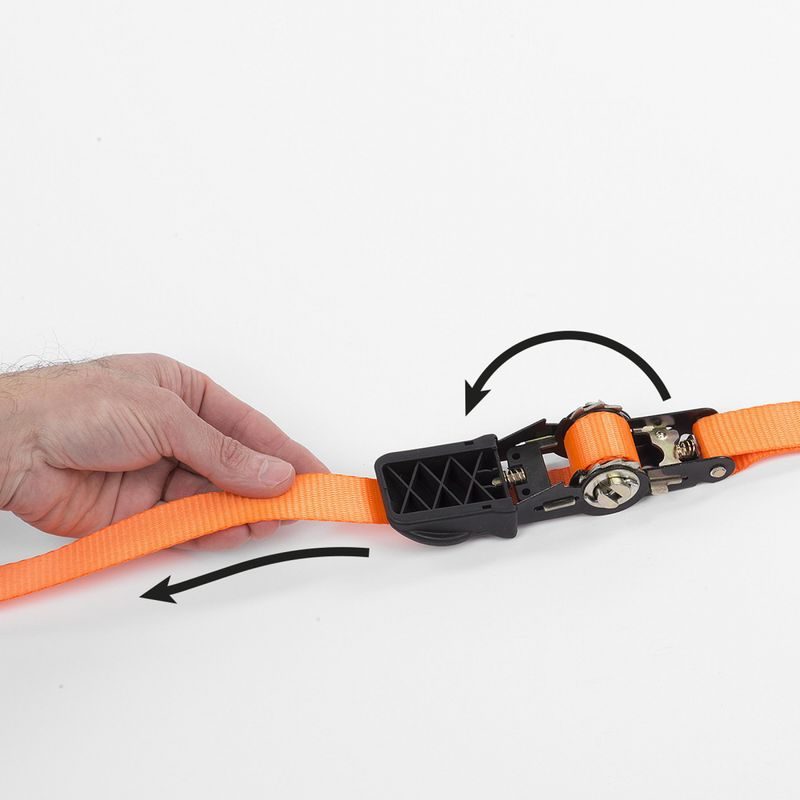 KREATOR KRTH40806 UPÍNACÍ POPRUH RÁČNOVÝ S HÁKY 225KG / 4,5M (SADA 2KS) HIGH QUALITY - UPÍNACÍ PÁSY (KURTNY) A GUMY - DÍLNA A GARÁŽ