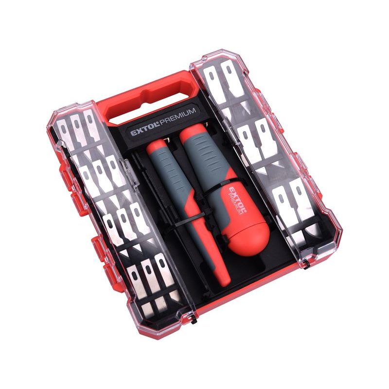 EXTOL PREMIUM NOŽE NA VYŘEZÁVÁNÍ, SADA 21KS S PINZETOU, 8855196 - MODELÁŘSKÉ NOŽE - RUČNÍ NÁŘADÍ