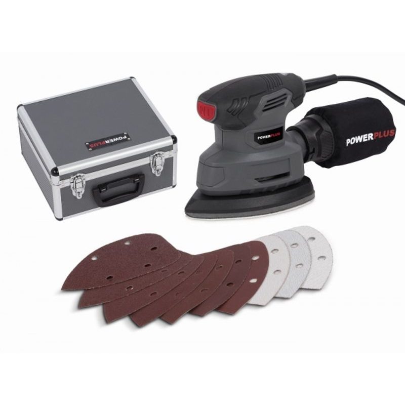 POWERPLUS POWESET5 VIBRAČNÍ MINI DELTA BRUSKA 140 W SET - LEVNÉ VIBRAČNÍ A DELTA BRUSKY - ELEKTRICKÉ NÁŘADÍ