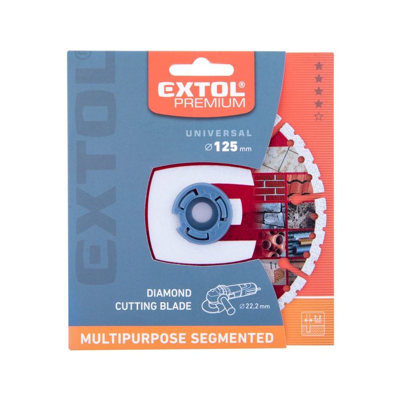 EXTOL PREMIUM KOTOUČ ŘEZNÝ DIAMANTOVÝ MULTI UNIVERZÁLNÍ, O125X22,2X2,2MM, 8803001 - DIA KOTOUČ 125 MM - PŘÍSLUŠENSTVÍ