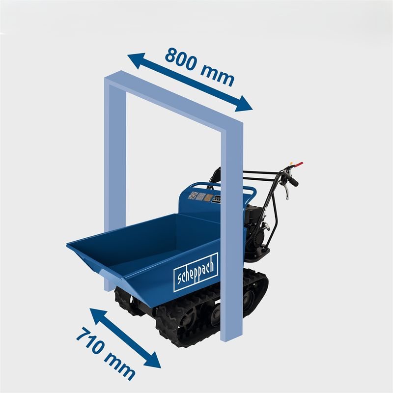 SCHEPPACH DP 4500 PÁSOVÝ PŘEPRAVNÍK 400 KG S MECHANICKÝM SKLÁPĚNÍM KORBY - PÁSOVÉ PŘEPRAVNÍKY - STAVEBNÍ TECHNIKA