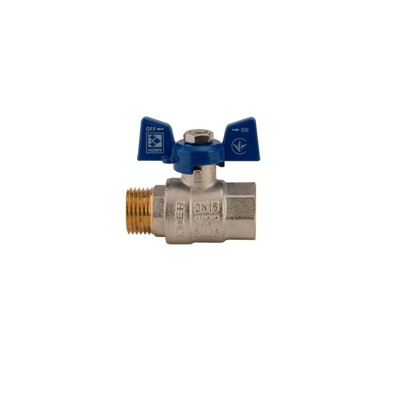 KULOVÝ KOHOUT MOTÝL, MODRÝ, KR.218.B 1/2"FM | KR.218.B 1/2"FM PROCRAFT - PŘÍSLUŠENSTVÍ (KOHOUTY, ŠROUBENÍ,...) - SANITA