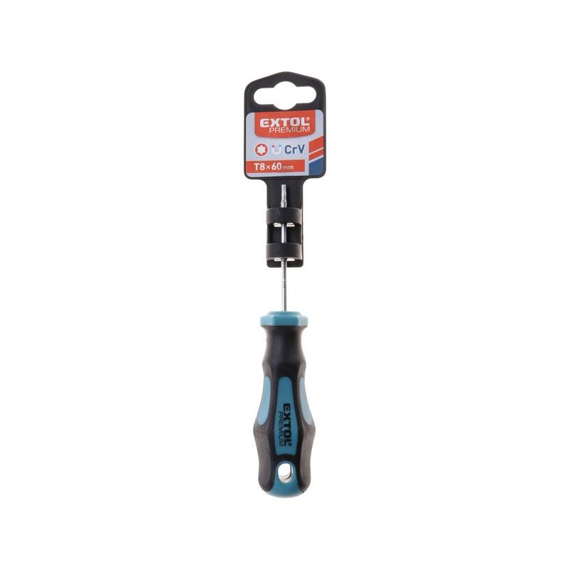EXTOL PREMIUM ŠROUBOVÁK TORX, T8X60MM, CRV, 8819242 - ŠROUBOVÁKY TORX - RUČNÍ NÁŘADÍ