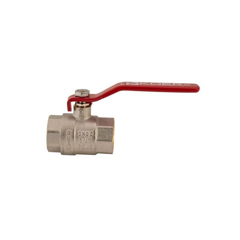 KULOVÝ KOHOUT PÁKOVÝ ČERVENÝ, KR.214 3/4"FF | KR.214 3/4"FF PROCRAFT - PŘÍSLUŠENSTVÍ (KOHOUTY, ŠROUBENÍ,...) - SANITA
