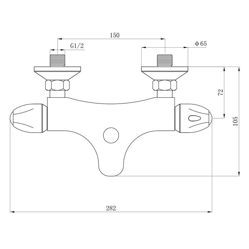 VITTORIA BATERIE TERMOSTATICKÁ VANOVÁ, 150MM, 72025 - VANOVÉ BATERIE - SANITA