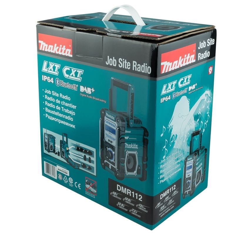 MAKITA DMR112 - AKU RÁDIO DAB S BLUETOOTH, LI-ION CXT/LXT 7,2V-18V Z - AKU RÁDIA - AKU NÁŘADÍ