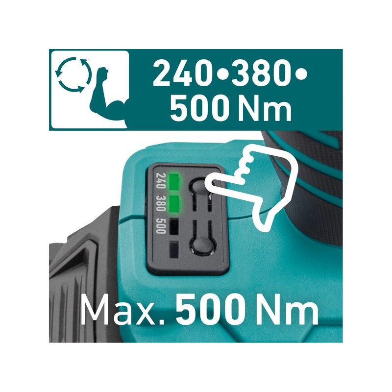 EXTOL INDUSTRIAL UTAHOVÁK RÁZOVÝ 1/2" AKU SHARE20V, 500NM, BRUSHLESS, BEZ BATERIE A NABÍJEČKY, 8791815 - UTAHOVÁK BEZ AKU 18V - AKU NÁŘADÍ