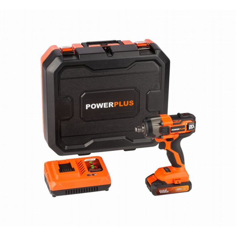 POWERPLUS POWDP20160 AKU RÁZOVÝ UTAHOVÁK 1/2" 20V SET - RÁZOVÝ UTAHOVÁK 20 - 60 V - AKU NÁŘADÍ