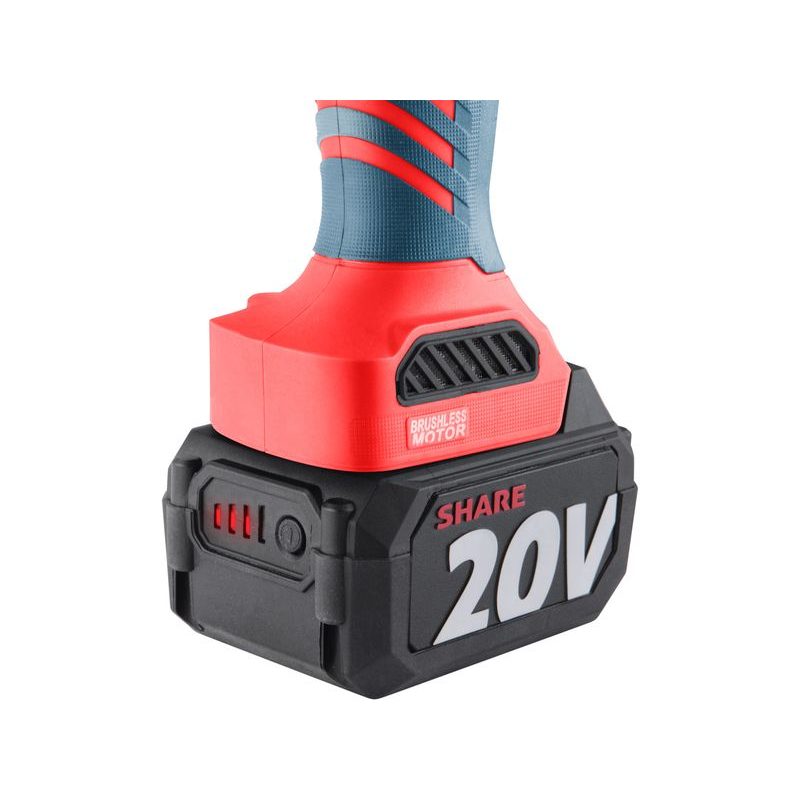 EXTOL PREMIUM BRUSKA ÚHLOVÁ AKU SHARE20V, 125MM, BRUSHLESS, 4AH, 8891838 - AKU UHLOVÉ BRUSKY - AKU NÁŘADÍ