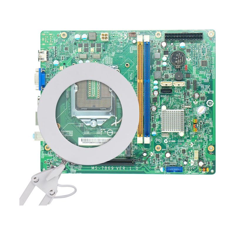 EXTOL LIGHT LAMPA STOLNÍ S LUPOU, USB NAPÁJENÍ, BÍLÁ, 2400LM, 3 BARVY SVĚTLA, 5X ZVĚTŠENÍ, 43161 - LED SVĚTLA - SVÍTIDLA