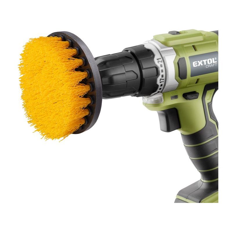 EXTOL CRAFT SADA ČISTÍCÍCH KARTÁČŮ NA VRTAČKU 4KS, STOPKA 1/4"X25MM, 904000 - KARTÁČE NA VRTAČKU - PŘÍSLUŠENSTVÍ