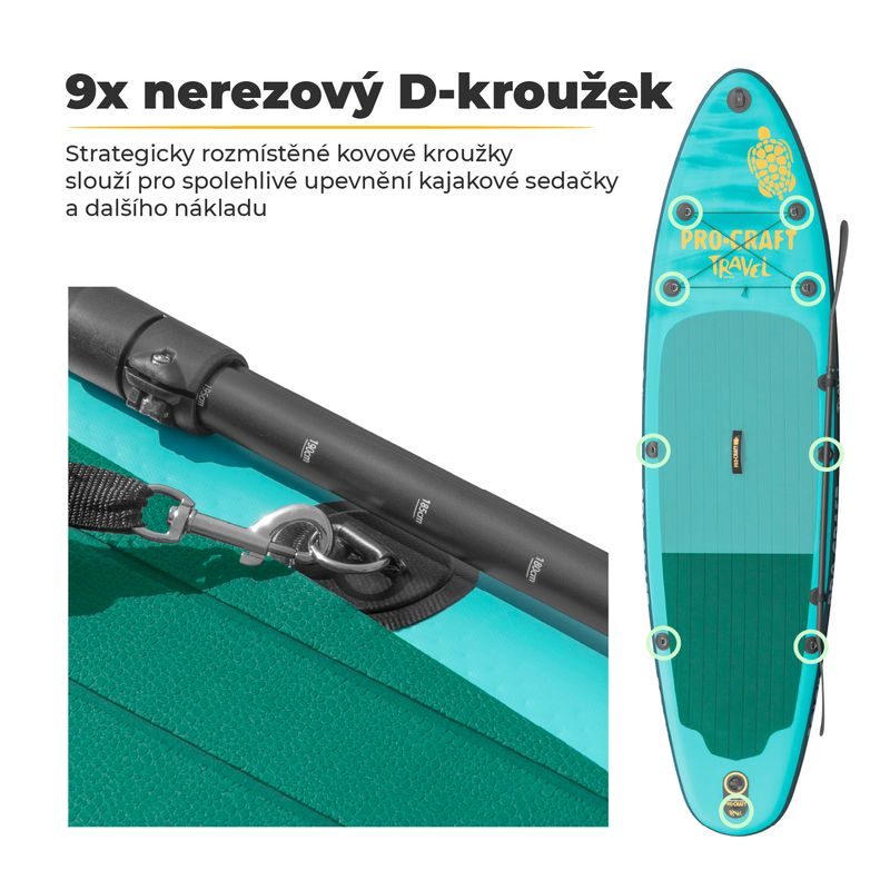 PADDLEBOARD SET PROCRAFT TRAVEL SUP320 | SUP320 PROCRAFT - DOPLŇKY A VYCHYTÁVKY - DŮM A DOMÁCNOST, ELEKTRO..
