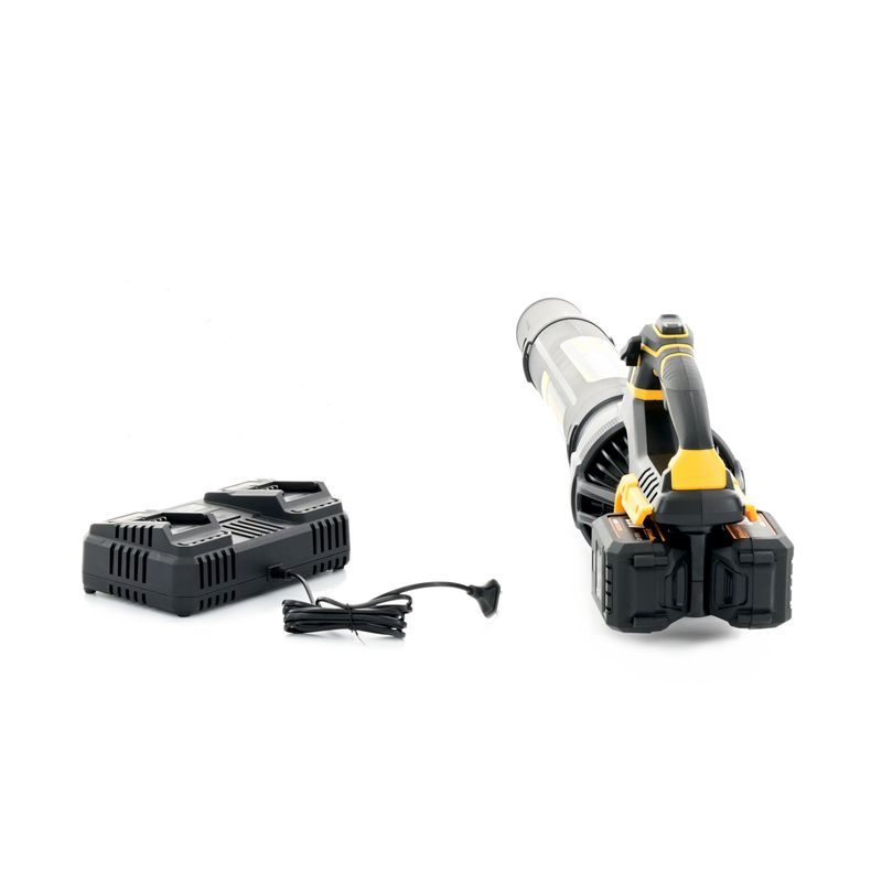 RIWALL PRO RABL 3220I SET AKU FOUKAČ 2 X 20 V + 2X 4 AH BATERIE + DUÁLNÍ RYCHLONABÍJEČKA 4,5 A - AKU VYSAVAČ LISTÍ - ZAHRADA