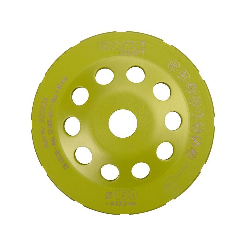 EXTOL CRAFT KOTOUČ DIAMANTOVÝ BRUSNÝ DVOUŘADÝ, O 150X22,2MM, 903026 - DIAMATOVÉ KOTOUČE - BRUSNÉ - PŘÍSLUŠENSTVÍ