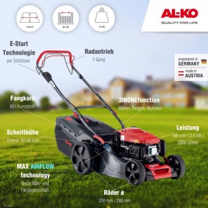 46.0 SPI-A COMFORT AL-KO - SEKAČKY S ELEKTROSTARTEM - ZAHRADA