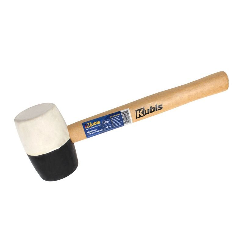 GUMOVÁ PALIČKA 450 G, 60 MM, ČERNÁ/BÍLÁ | 02-02-4245 KUBIS - GUMOVÉ PALICE - RUČNÍ NÁŘADÍ