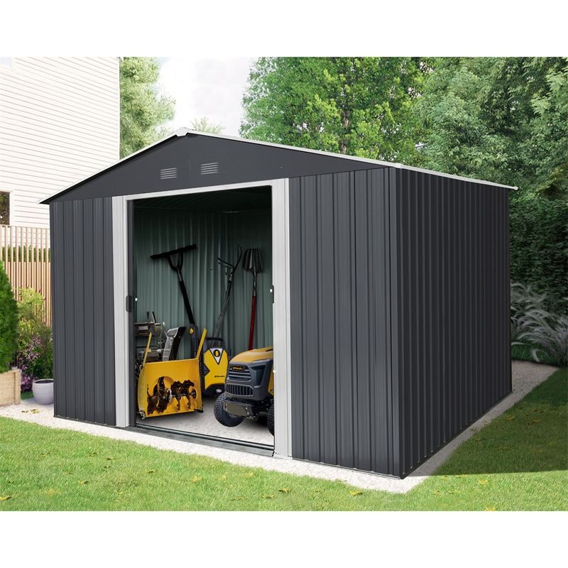 RIWALL PRO RMSA 8X10 ANTHRACITE ZAHRADNÍ DOMEK KOVOVÝ 3 X 2,4 M SE SEDLOVOU STŘECHOU ANTRACIT - ZAHRADNÍ DOMKY - DŮM A DOMÁCNOST, ELEKTRO..