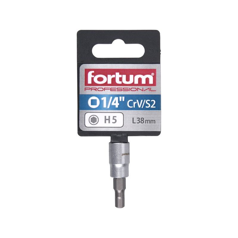 FORTUM HLAVICE ZÁSTRČNÁ 1/4" IMBUS, H 5, L 38MM, 4701605 - ZÁSTRČNÉ HLAVICE - RUČNÍ NÁŘADÍ