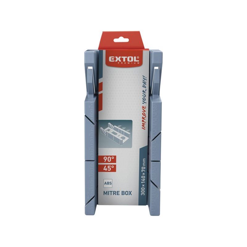 EXTOL PREMIUM PŘÍPRAVEK NA ŘEZÁNÍ ÚHLŮ PLASTOVÝ, 300X140X70MM, 8812290 - POKOSOVÉ RUČNÍ PIY - RUČNÍ NÁŘADÍ