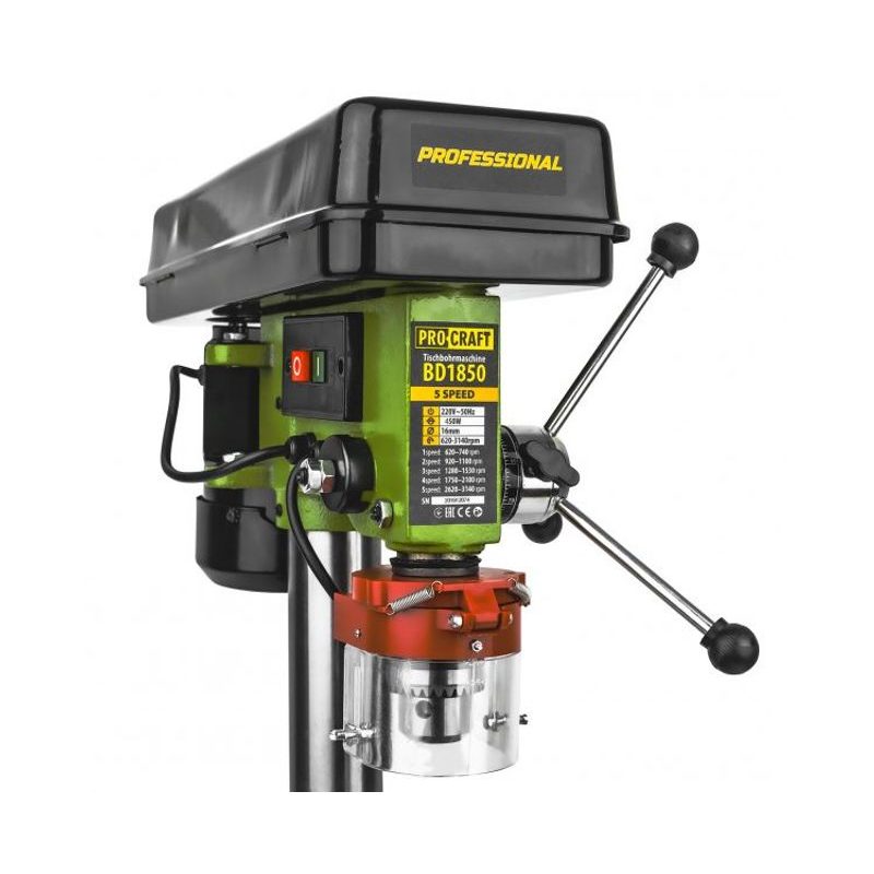 SLOUPOVÁ VRTAČKA PROCRAFT BD1850 | BD1850 PROCRAFT - STOLNÍ SLOUPOVÉ VRTAČKY - ELEKTRICKÉ NÁŘADÍ