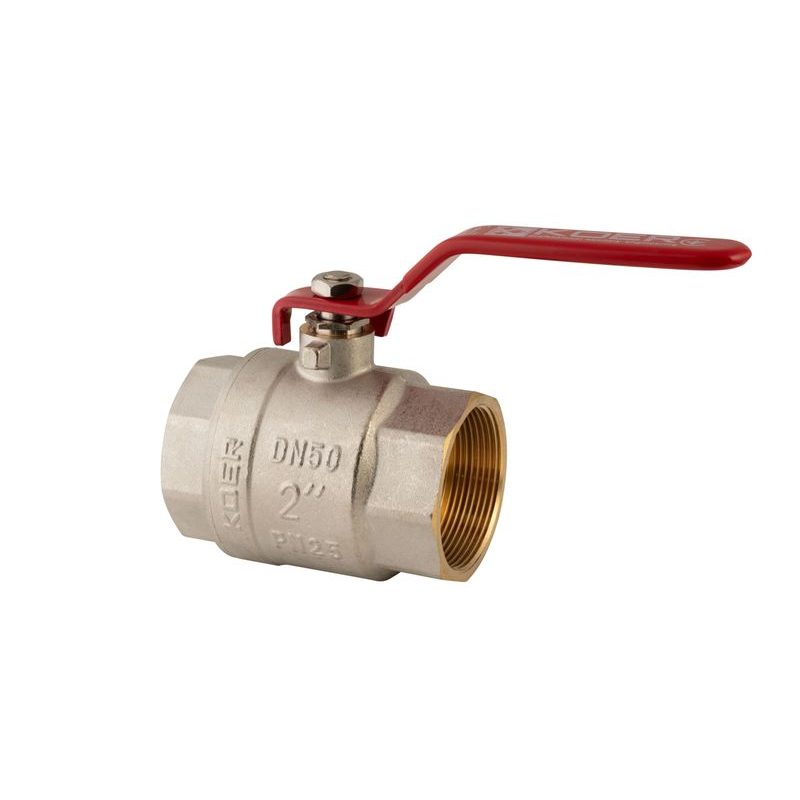 KULOVÝ KOHOUT PÁKOVÝ ČERVENÝ, KR.214 2"FF | KR.214 2"FF PROCRAFT - PŘÍSLUŠENSTVÍ (KOHOUTY, ŠROUBENÍ,...) - SANITA
