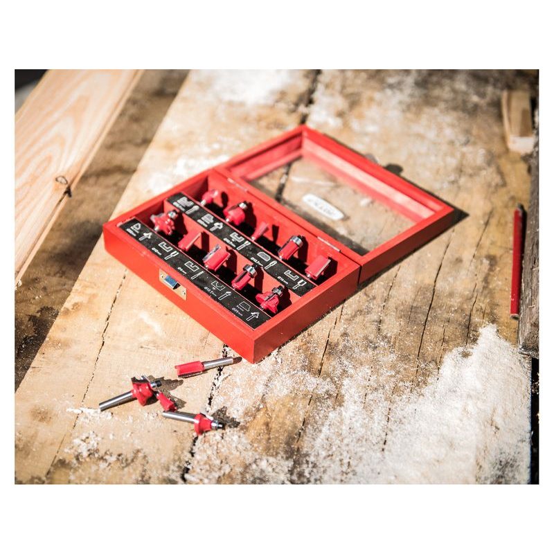 EXTOL PREMIUM FRÉZY TVAROVÉ DO DŘEVA, S SK PLÁTKY, SADA 10KS, 44041 - SADY STOPKOVÝCH FRÉZ - PŘÍSLUŠENSTVÍ