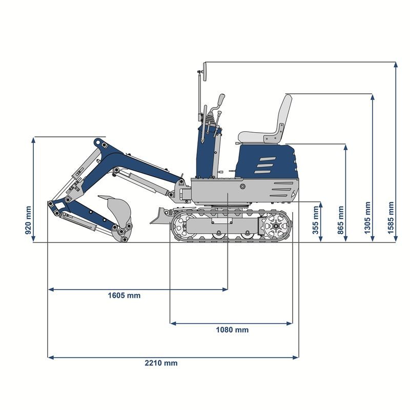SCHEPPACH EXC 815 - MINIBAGR - NAKLADAČE, MINIBAGRY - STAVEBNÍ TECHNIKA