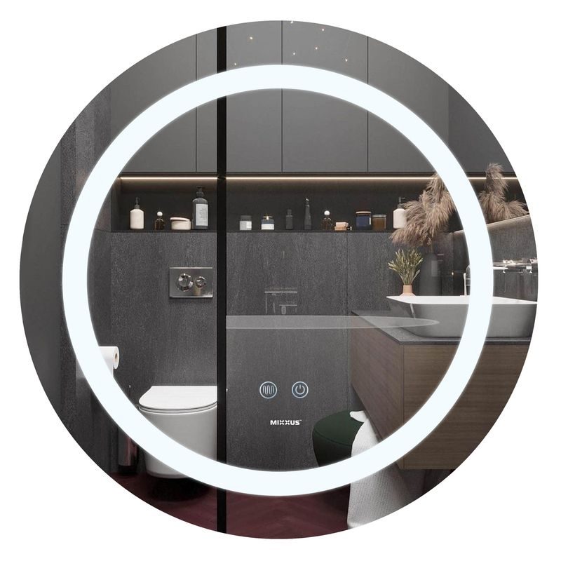 KOUPELNOVÉ ZRCADLO S LED OSVĚTLENÍM, PROTIZAMLŽOVACÍ FUNKCÍ A REGULACÍ JASU, MC03-60 PLAIN | MC03-60 PLAIN PROCRAFT - ZRCADLA - SANITA