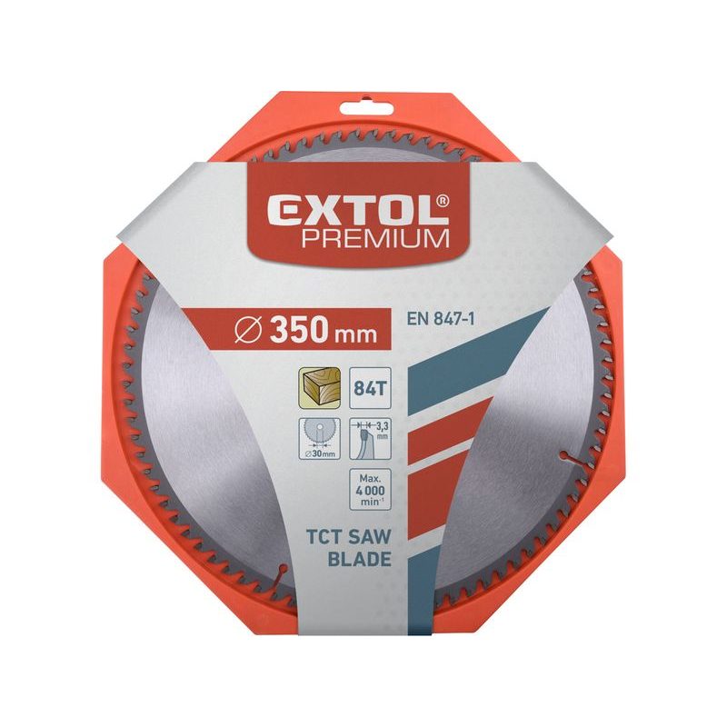 EXTOL PREMIUM KOTOUČ PILOVÝ S SK PLÁTKY, O 350X3,3X30MM, 84T, 8803254 - PRŮMĚR 255 - 270, 300 - 355 - PŘÍSLUŠENSTVÍ