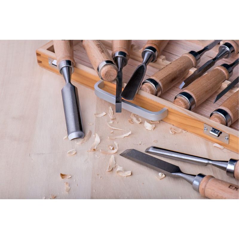 EXTOL PREMIUM DLÁTA ŘEZBÁŘSKÁ, SADA 12KS, DÉLKA 200MM, 8812405 - DLÁTA - RUČNÍ NÁŘADÍ