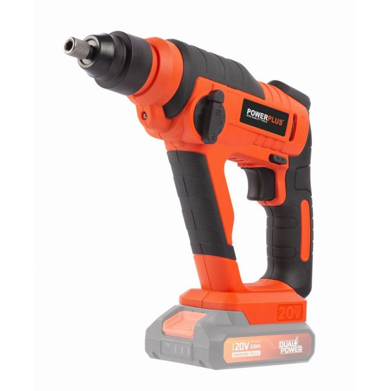 POWERPLUS POWDP15600 AKU VRTACÍ KLADIVO 20V (BEZ AKU) - AKU VRTACÍ, SEKACÍ A KOMBINOVANÁ KLADIVA - AKU NÁŘADÍ