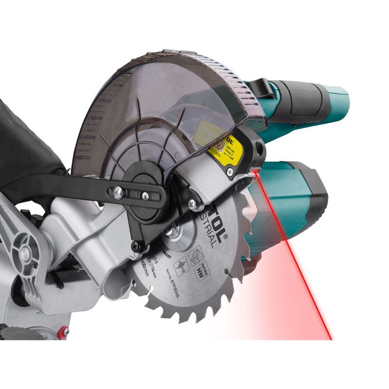 EXTOL INDUSTRIAL PILA POKOSOVÁ 185MM AKU S LASEREM SHARE20V, BRUSHLESS, 20V LI-ION, BEZ BATERIE A NABÍJEČKY, 8791827 - AKU POKOSOVÉ PILY (KAPOVACÍ) - AKU NÁŘADÍ