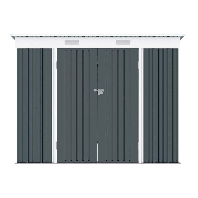 RIWALL PRO RMSP 6X8 ANTHRACITE ZAHRADNÍ DOMEK KOVOVÝ 2,4 X 1,8 M S PULTOVOU STŘECHOU ANTRACIT - ZAHRADNÍ DOMKY - DŮM A DOMÁCNOST, ELEKTRO..