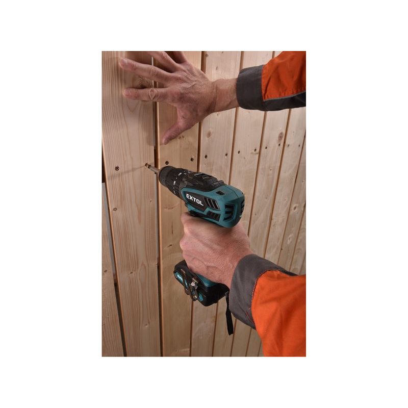 EXTOL INDUSTRIAL VRTACÍ ŠROUBOVÁK AKU S PŘÍKLEPEM, 18V LI-ION, 4 PÓLOVÝ MOTOR, 2000MAH, 8791110 - PŘÍKLEPOVÝ ŠROUBOVÁK 18V - 20V - AKU NÁŘADÍ