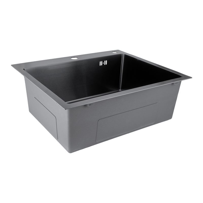 NEREZOVÝ DŘEZ MIXXUS MH5843 GRAPHITE SE SIFONEM, GRAFITOVÝ | MH5843 GRAPHITE MIXXUS - DŘEZY - SANITA